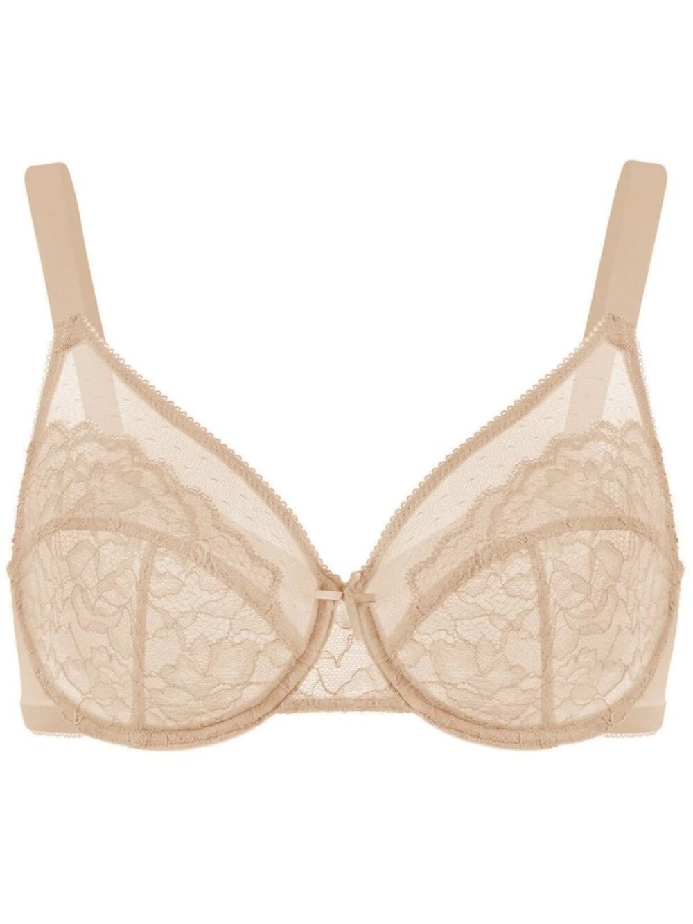 HSIA Enchante Unlined Non-padded Lace Underwire Bra Tan
